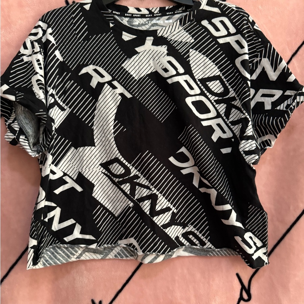 DKNY Black and White Graphic Tee